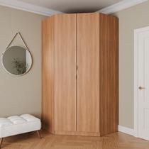Guarda Roupa de Canto Closet Modular com 6 Prateleiras Hera CabeCasa MadeiraOriginals Louro