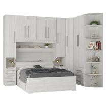 Guarda-Roupa de Canto com Cama Baú Queen-Size e Cantoneira 1219 Carvalho Claro Guarda-Roupa de Canto com Cama Baú Queen-Size e Cantoneira 1219 Carvalho Claro