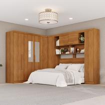 Guarda-Roupa de Canto com Espelho Modulado 9 Portas 2 Gavetas Argentina Marrom/Cinamomo Guarda-Roupa de Canto com Espelho Modulado 9 Portas 2 Gavetas Argentina Marrom/Cinamomo