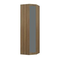 Guarda Roupa De Canto Diagonal Modulado 1 Porta 70cm Veneza Luc Avelã Pf/cinza Supremo Pf