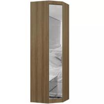 Guarda Roupa de Canto Diagonal Modulado 70cm 1 Porta com Espelho Paris Luciane Móveis