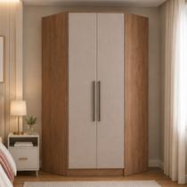 Guarda Roupa de Canto Modulado 2 Portas Em MDF Requinte+ Móveis Castro