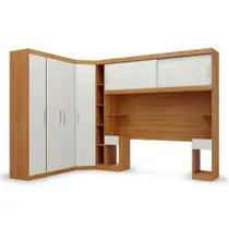 Guarda Roupa de Canto Modulado Casal Genova Freijo Off White Batrol Guarda Roupa de Canto Modulado Casal Genova Freijo Off White Batrol