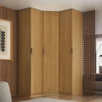 Guarda Roupa de Canto Obliquo 3 Portas MDF Altezza Clean Belmax
