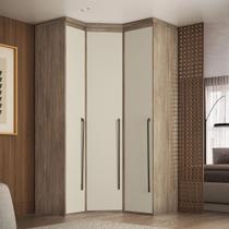Guarda Roupa de Canto Obliquo 3 Portas MDF Lotus Belmax