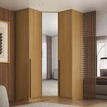 Guarda Roupa de Canto Obliquo Espelho 3 Portas MDF Altezza Trend Belmax