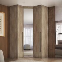 Guarda-roupa de Canto Obliquo Espelho 3 Portas Mdf Lotus