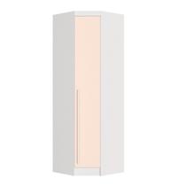 Guarda Roupa de Canto Oblíquo Modulado 1 Porta Branco e Blush Line Infinity Guarda Roupa de Canto Oblíquo Modulado 1 Porta Branco e Blush Line Infinity