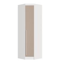 Guarda Roupa de Canto Oblíquo Modulado 1 Porta Branco e Duna Line Infinity