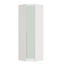 Guarda Roupa de Canto Oblíquo Modulado 1 Porta Branco e Pistache Line Infinity Guarda Roupa de Canto Oblíquo Modulado 1 Porta Branco e Pistache Line Infinity
