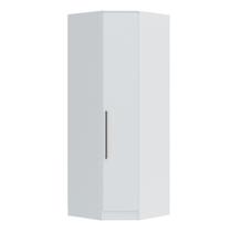 Guarda-Roupa de Canto Oblíquo Modular 1 Porta 100% MDF Moderno 83.1cm Requinte Branco/Line Guarda-Roupa de Canto Oblíquo Modular 1 Porta 100% MDF Moderno 83.1cm Requinte Branco/Line