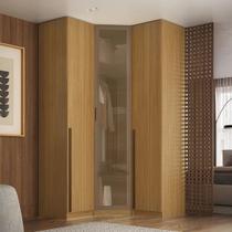 Guarda Roupa de Canto Obliquo Reflecta 3 Portas MDF Altezza Trend Belmax Cor:Branco Guarda Roupa de Canto Obliquo Reflecta 3 Portas MDF Altezza Trend Belmax Cor:Branco