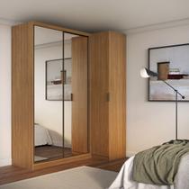 Guarda Roupa de Canto Porta de Correr 3 Portas 2 Espelhos Altezza Belmax