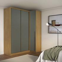 Guarda Roupa de Canto Porta de Correr 3 Portas MDF Altezza Trend Belmax Guarda Roupa de Canto Porta de Correr 3 Portas MDF Altezza Trend Belmax