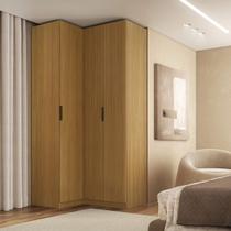 Guarda Roupa de Canto Reto 3 Portas MDF Altezza Clean Belmax Guarda Roupa de Canto Reto 3 Portas MDF Altezza Clean Belmax