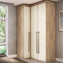 Guarda Roupa de Canto Reto 3 Portas MDF Lotus Belmax