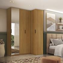 Guarda-Roupa de Canto Reto 4 Portas Espelho Altezza Clean Guarda-Roupa de Canto Reto 4 Portas Espelho Altezza Clean