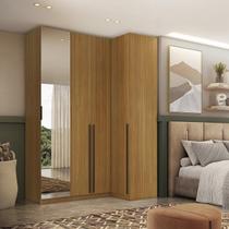 Guarda-roupa de Canto Reto 4 Portas Espelho Altezza Trend