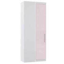 Guarda Roupa De Canto Reto 90cm 1 Pt Alpes Luciane Móveis Branco Com Rosa Guarda Roupa De Canto Reto 90cm 1 Pt Alpes Luciane Móveis Branco Com Rosa
