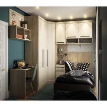 Guarda Roupa De Canto Solteiro 1 Gaveta C/ Cabeceira E Escri