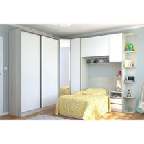 Guarda Roupa De Canto Solteiro E 5 Gavetas C/ Espelho Legno Guarda Roupa De Canto Solteiro E 5 Gavetas C/ Espelho Legno