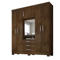 Guarda Roupa De Casal 6 Portas e 3 Gavetas Com Espelho Devon - ÉdeCasaMóveis