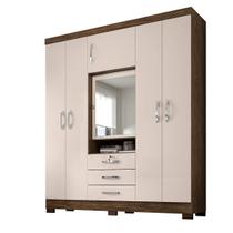 Guarda Roupa De Casal 6 Portas e 3 Gavetas Com Espelho Devon - ÉdeCasaMóveis Guarda Roupa De Casal 6 Portas e 3 Gavetas Com Espelho Devon - ÉdeCasaMóveis