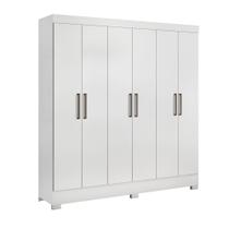 Guarda Roupa De Casal 6 Portas Nilo Branco - Bela Móveis