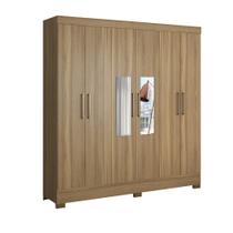 Guarda Roupa De Casal 6 Portas Plaza c/ Espelho Amendola - Mercado dos Móveis Guarda Roupa De Casal 6 Portas Plaza c/ Espelho Amendola - Mercado dos Móveis