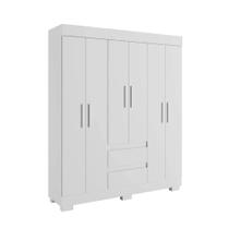 Guarda Roupa de Casal ACP Maya 6 Portas com Pés - Branco Guarda Roupa de Casal ACP Maya 6 Portas com Pés - Branco