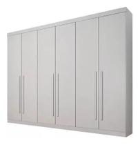 Guarda Roupa De Casal Branco Mdf Gramado 6 Portas Valverde