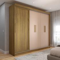 Guarda-Roupa de Casal Canadá 5 Portas 4 Gavetas Carvalho/Macadamia - Panorama Móveis