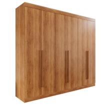 Guarda Roupa de Casal com 4 Gavetas e 6 Portas de Bater 100 MDF em Chapa de 15mm com 4 Cabideiros Pintura UV A 230 X L 219 X C 52 Cm Grécia