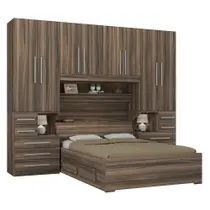 Guarda-roupa de Casal com Cama Bau Embutida 1223 San Remo