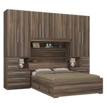 Guarda-roupa de Casal com Cama Bau Queen Size Embutida 1223 San Remo