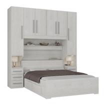 Guarda-roupa de Casal com espaço para Cama Box padrão 1220S Carvalho Claro