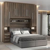 Guarda-roupa de Casal com espaço para Cama Box Queen Size 1220SQ San Remo