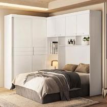 Guarda Roupa De Casal Compacto Branco Sem Cama - Moval Guarda Roupa De Casal Compacto Branco Sem Cama - Moval