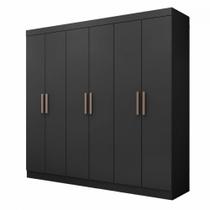 Guarda Roupa De Casal Paris 6 Portas Mdp Preto Fosco Maxel Preto Fosco Guarda Roupa De Casal Paris 6 Portas Mdp Preto Fosco Maxel Preto Fosco