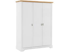 Guarda-Roupa de Casal Retrô 3 Portas Édez Moscow, Branco Nevada/Pinus Guarda-Roupa de Casal Retrô 3 Portas Édez Moscow, Branco Nevada/Pinus