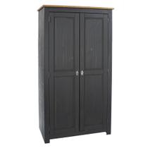 Guarda Roupa de Madeira com 2 portas na cor carbono