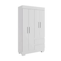 Guarda Roupa de Solteiro ACP Maya 4 Portas com Pés - Branco