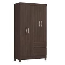 Guarda Roupa De Solteiro Lótus 4 Portas Café Touch Demóbile - Bela Móveis