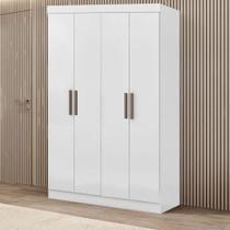 Guarda Roupa De Solteiro Paris 4 Portas Mdf Branco Brilho Maxel Branco Brilho Guarda Roupa De Solteiro Paris 4 Portas Mdf Branco Brilho Maxel Branco Brilho