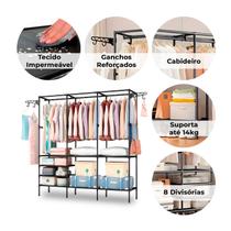 Guarda Roupa Decoteam Dobrável Closet Aberto Organizador Aço