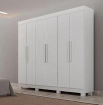 Guarda Roupa Delta 6 Pts Branco - Leifer