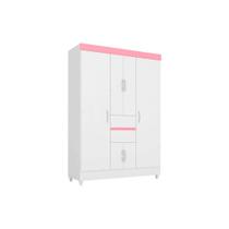Guarda Roupa Demóbile Ecom II Branco/Rosa Guarda Roupa Demóbile Ecom II Branco/Rosa