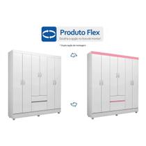 Guarda Roupa Demóbile Flash II Branco/Rosa Guarda Roupa Demóbile Flash II Branco/Rosa