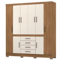 Guarda-Roupa Demobile New Realce 8 Portas 4 Gavetas