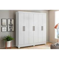 Guarda Roupa Demóbile Prático 6 Portas 3 Gavetas Branco